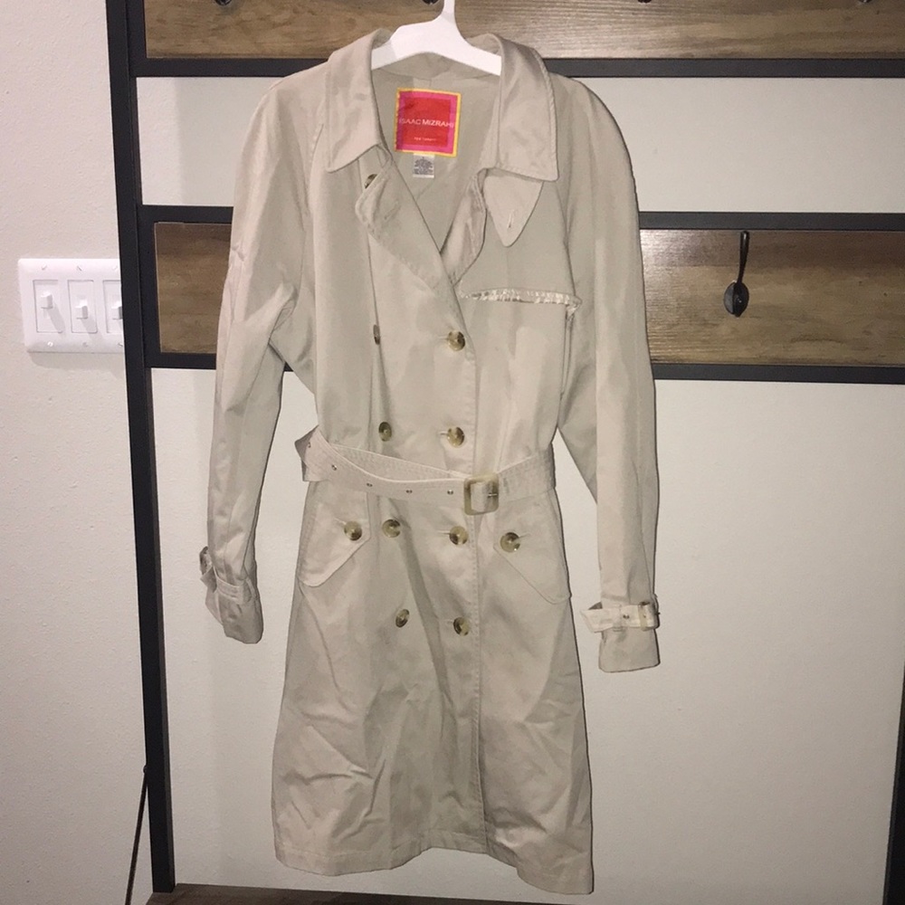 Isaac Mizrahi Double Breasted Trench Coat